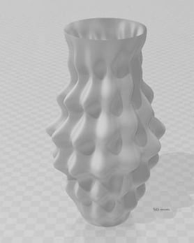 Interference Lattice Vase — 3D printable vase STL file